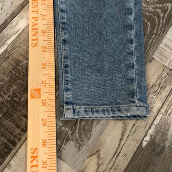 Anthropologie Pilcro and the Letterpress Script Pearl Jeans Size 26 Skinny Blue - Picture 9 of 13